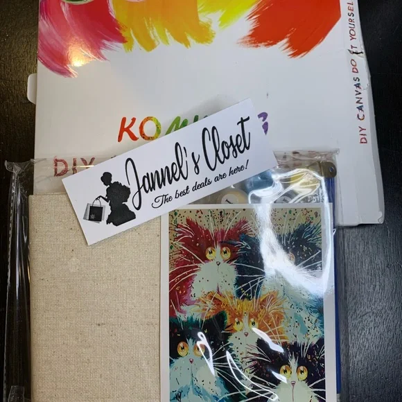 Paint by Number Kit for Adults, DIY Oil Painting Canvas, Five Cats 16x20… - Picture 3 of 4